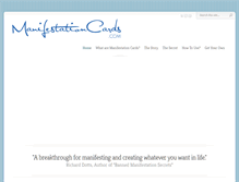 Tablet Screenshot of manifestationcards.com